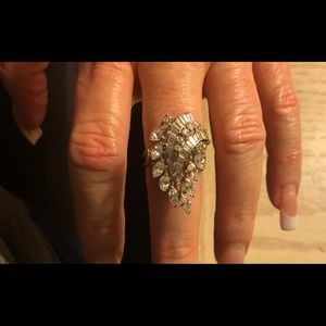 14k white gold diamond ring